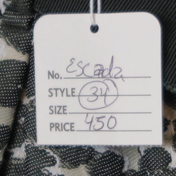 NWT Escada Sport Sepia Green Animal Print Jacquard Hi-Waist Belt Shorts Size 34 - Picture 9 of 9